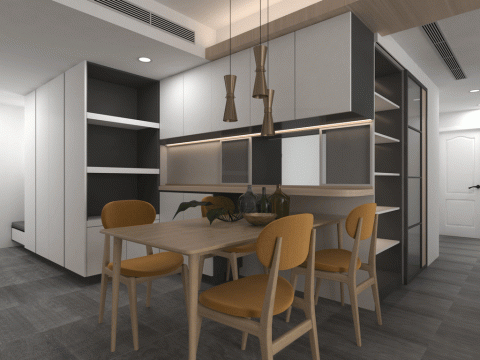 四隅位室內裝修設計工程有限公司 - 八德-元台境3D示意圖 四隅位室內裝修設計工程有限公司 - 八德-元台境3D示意圖