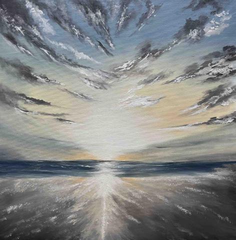 Hui - 《海平面》-油畫作品