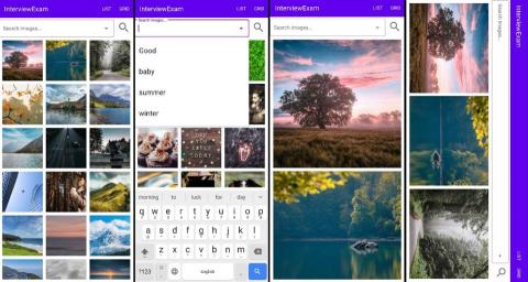 謝祥民 - 專案內容說明 :  某家公司的面試前測驗。

專案目的：根據字串輸入，搜尋API提供圖片以顯示內容。

性質： 開發及維護新產品

技術內容：

1.kotlin語言撰寫
2.MVVM架構
3.Hilt DI 依賴注入
4.Clean Architecture
5.Coroutine執行緒取資料
6.TransitionManager實現Layout動畫切換
7.TextInputLayout實現