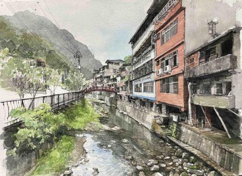 林祐德/阿德繪畫舖 - 石碇老街&middot;水彩畫