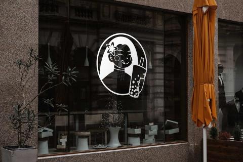 木木 - 珍珠奶茶Logo設計