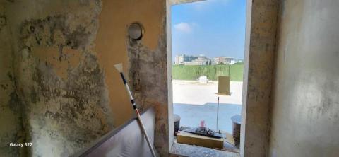 秝研油漆 防水工程 - 新竹縣湖口安宅一街，虹牌油性漆（平光白）施工中