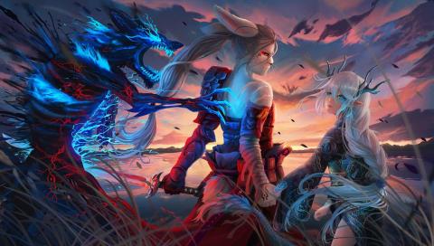 Aro - 電繪、厚塗
作品名: 兔心刃道