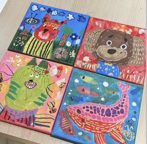 盧允安 - 兒童壓克力畫