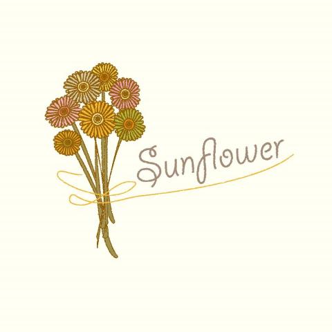 Effie - #手作品牌LOGO委託

客戶希望可以有象徵明朗的太陽花束，
創業的手作織物品牌名稱為「 向 日 葵 」。
