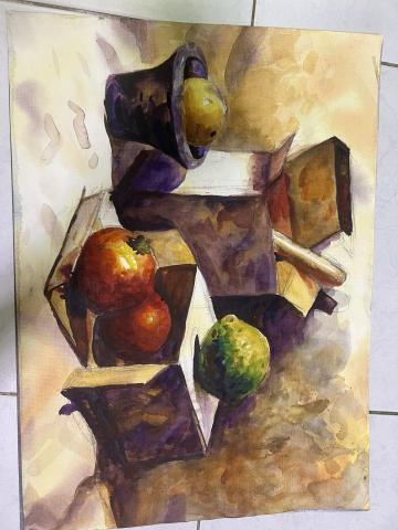 陳抒玗 - 國小升國中時練習的水彩畫