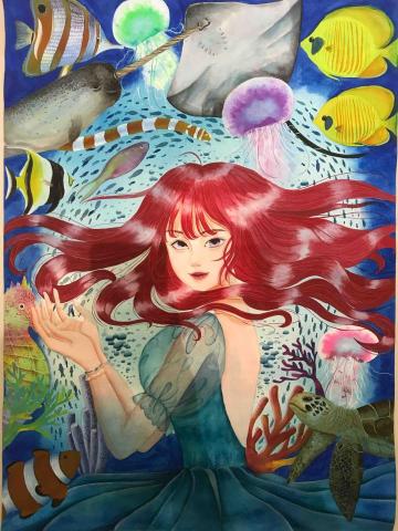 高 - 水彩作品-海底世界