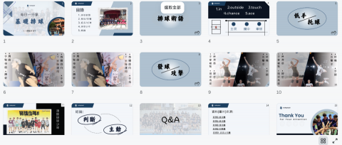 顏愷呈 - 學校志工隊教導排球技巧簡報