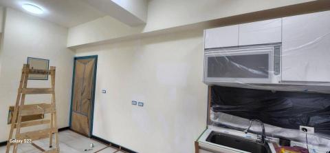 秝研油漆 防水工程 - 新竹縣竹北市，社區：蔚藍雅筑，全室虹牌乳膠漆（百合白）不含天花板+除霉+防水+浴室矽立康，施工中