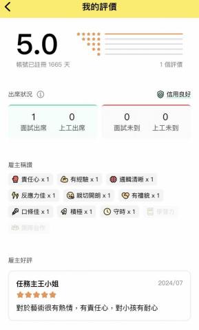 簡怡庭 - 家長評價