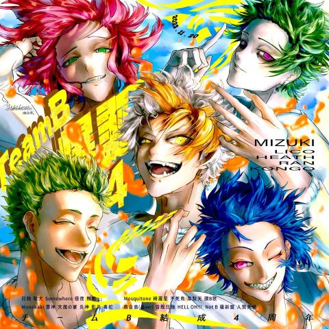 藍色水豚(秀雄) - 專輯封面設計。
表現虛擬唱跳團隊放蕩不羈、自由、熱情的風格，利用表情及動作凸顯每個成員的個性。