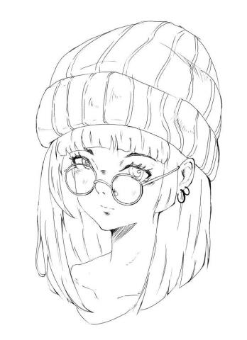 Ian - 電繪少女線稿