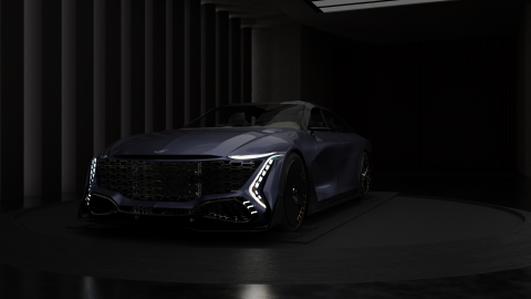 陳翊銘 - 這個作品的目標是設計一款獨特高級四門轎跑車，並在設計這款車輛時我運用了如autodesk CFD來做空力動力學模擬加入道車輛設計