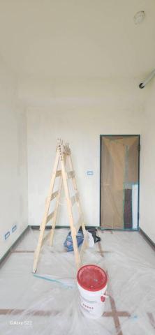 秝研油漆 防水工程 - 新竹縣竹北市，社區：蔚藍雅筑，全室虹牌乳膠漆（百合白）不含天花板+除霉+防水+浴室矽立康，施工中