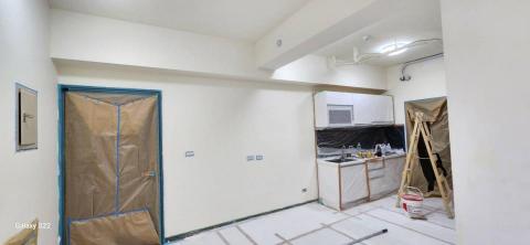 秝研油漆 防水工程 - 新竹縣竹北市，社區：蔚藍雅筑，全室虹牌乳膠漆（百合白）不含天花板+除霉+防水+浴室矽立康，施工中