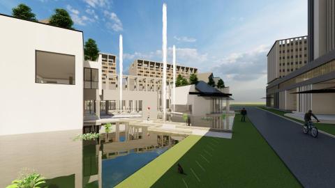 ji mmy - 某高速服務區電腦3D渲染作品練習