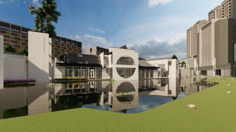 ji mmy - 某高速服務區電腦3D渲染作品練習