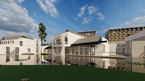 ji mmy - 某高速服務區電腦3D渲染作品練習