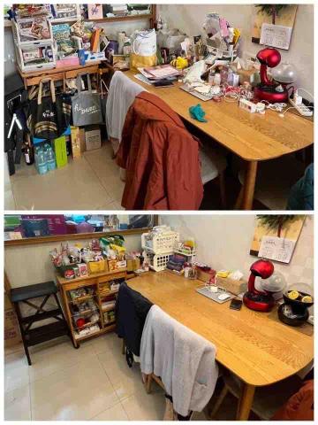 簡單生活整理家 - 可以好好吃早餐囉～單親媽媽的工作桌兼餐桌