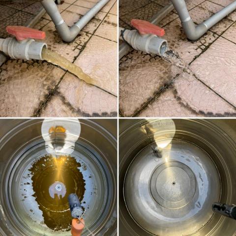 煒達專業清洗 - 水塔清洗前後對比照