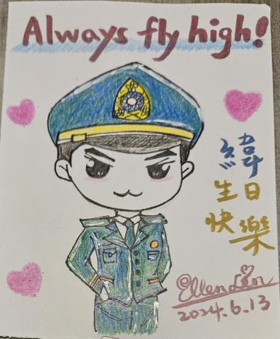 🩷  Ellen  🌈 - 卡通簡筆風 
（色鉛筆）