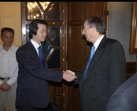 汪大衛 - 與阿根廷總統會談