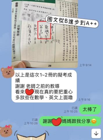 專職國文家教-楊老師 - 國文模考B進步到A＋＋