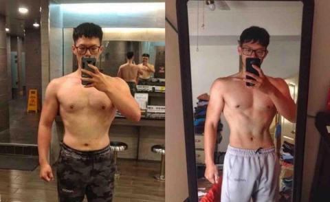 李俊緯 營養師 - 12週
83kg~77kg
認合作期間有幾餐都會購買便當及外食，但透過營養素的代換，從圖片來看明顯體脂肪下降不少，絕非死板板的只有雞胸白飯，繼續努力明年2月把你丟上台！