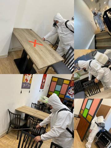 榮輔企業股份有限公司 - 餐廳消毒現場實照