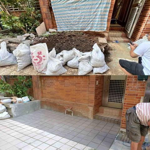 吳七七 - 花圃拆除舖地磚