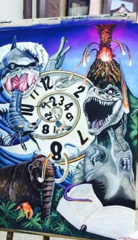 子明藝術教學 - 水彩廣告顏料畫作