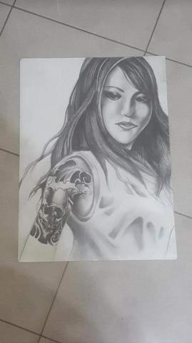 子明藝術教學 - 人物臨摹素描加上紋身創意！