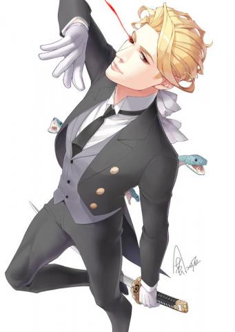 八繭 - 全身人物插圖(無背景)-日漫風彩色