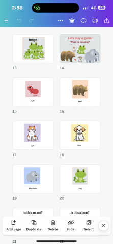 李根竹 - 兒童英語教學
內容為認識動物，認識複數，以及簡短回答是與否。