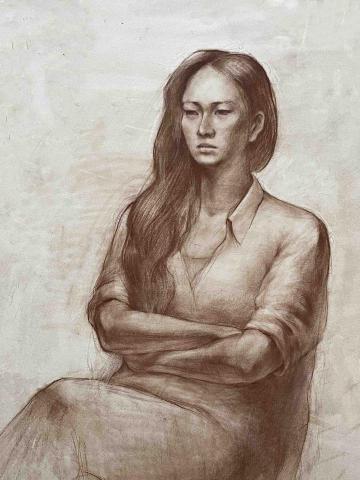 Daisy老師 - 炭精筆人像