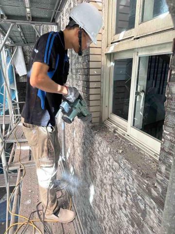 睿永工程有限公司 - 外牆磁磚剃除