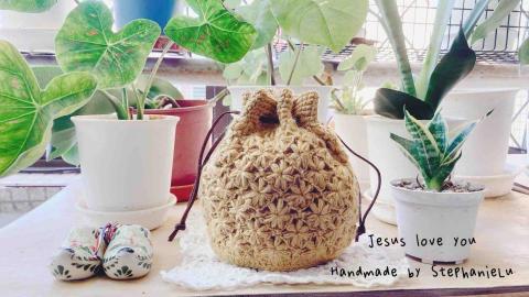 奶油在飛 - 鉤針包