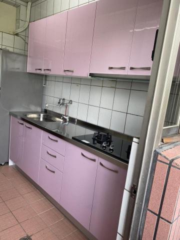 精品廚具.系統櫃 - 新竹市一字行廚具，吊櫃木心板貼皮水晶門板，白鐵檯面，下櫃木心板貼皮水晶門板，外掛式把手，洗特麗油煙機瓦斯爐