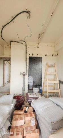 秝研油漆 防水工程 - 新竹市，社區：光復國宅，全室虹牌水泥漆（玫瑰白）+防水抗裂水泥+防水壁癌處理+兩道批土研磨，施工中