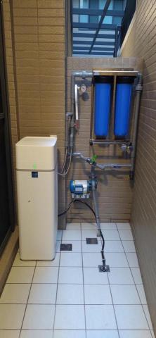 八重山淨水設備 - 小家庭基本款 兩道大胖除氯+軟水機