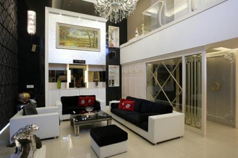 吉企空間規劃 - 輕奢古典風格樓中挑高，凸顯高貴典雅的主任品味。