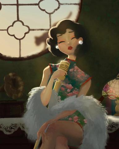 插畫師大魚 Ray Shen - 上海歌女