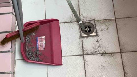 由希 -  陽台清潔前