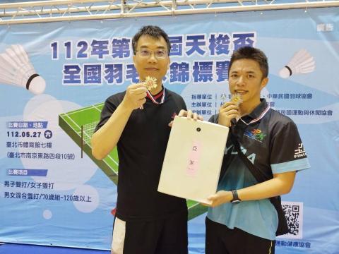 蘇州丕 - 2023天梭盃全國羽球錦標賽 男雙相加100歲組 亞軍