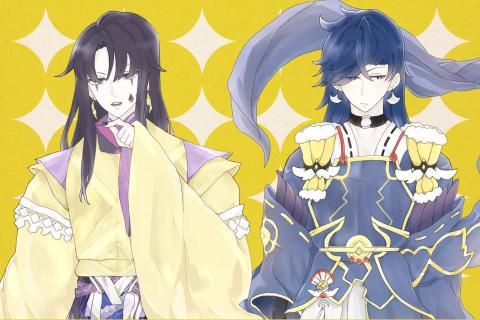 一支兔 - 雙人插圖