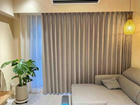 晶品窗簾 - 麻布三折景遮光➕紗簾