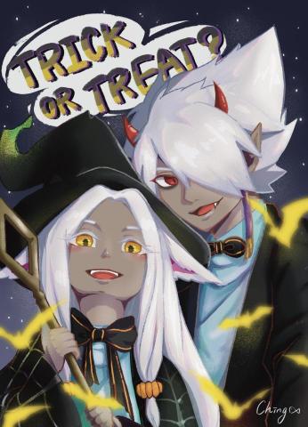 慶慶子 - 用光遇形象給親友的萬聖節賀卡