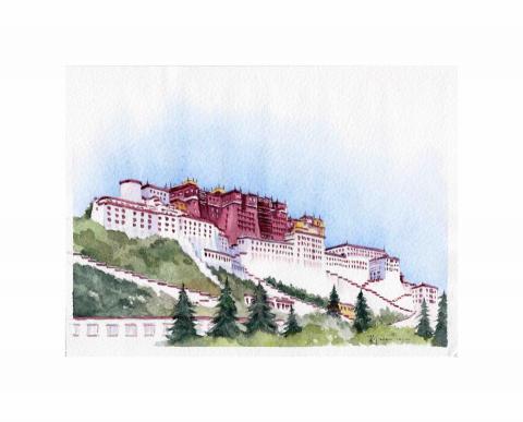 carrie0416 - 布達拉宮 水彩32開