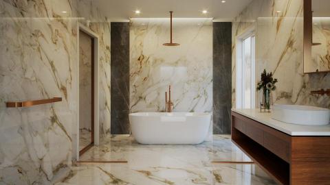 閣雅設計 - 3D透視-浴室端景設計