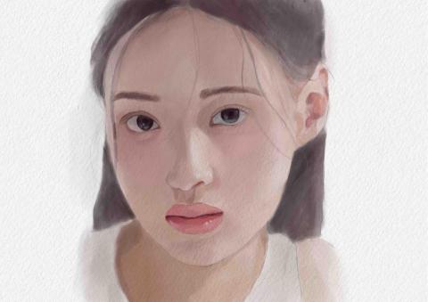 林芸竹 - 水彩風格人像